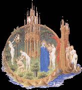 unknow artist Brod Limbourg, Edens lustgard, oil painting on canvas